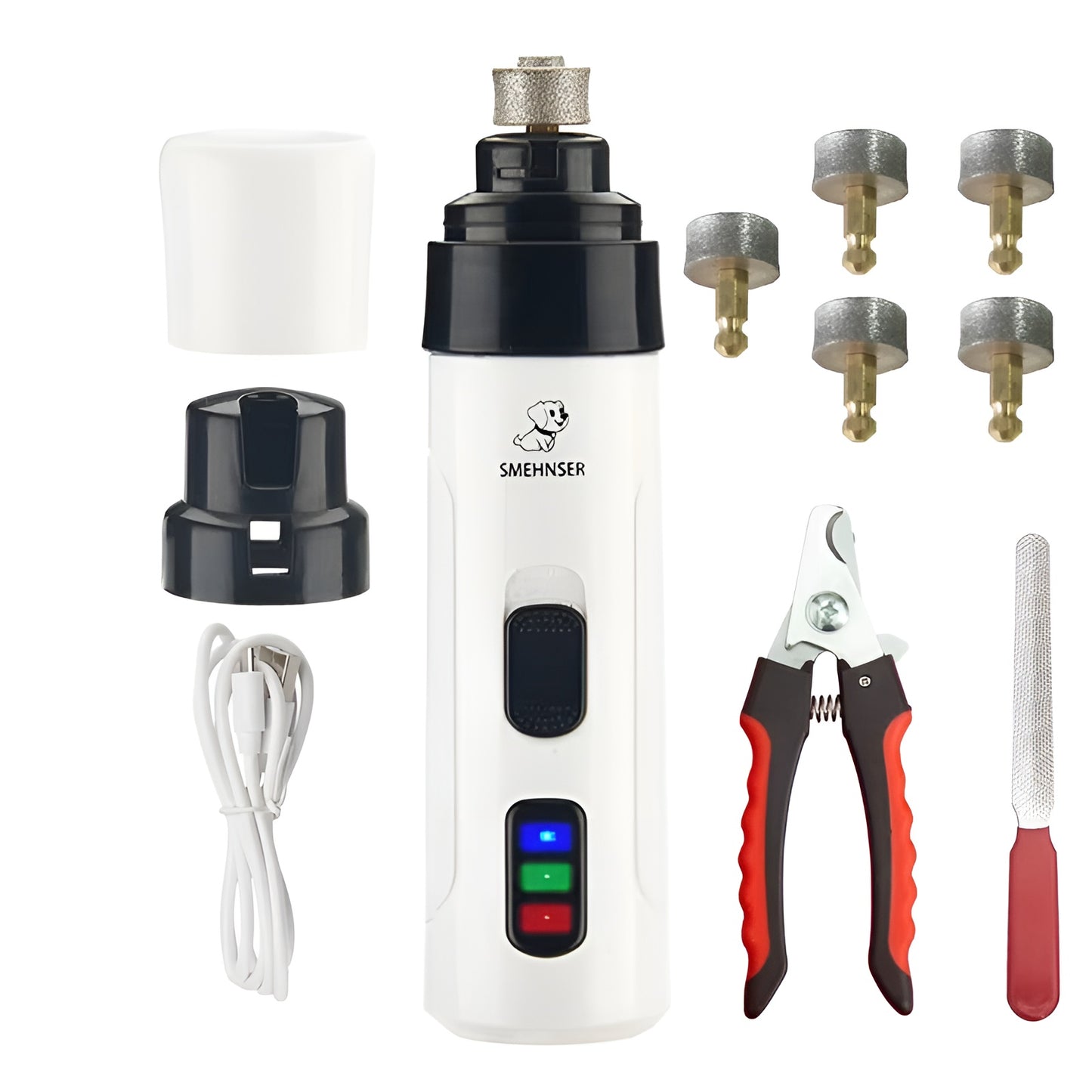 Tranquilima Pet - Kit Lima Eléctrica USB Recargable para Uñas de Perros y Gatos