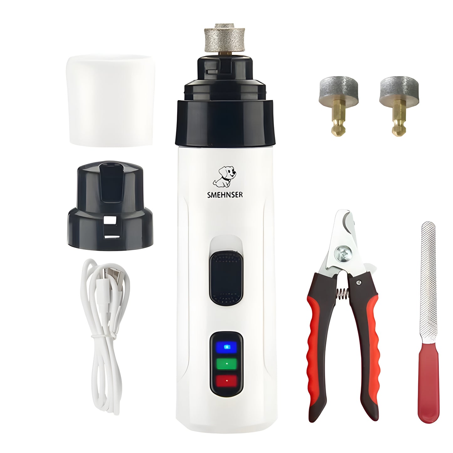 Tranquilima Pet - Kit Lima Eléctrica USB Recargable para Uñas de Perros y Gatos